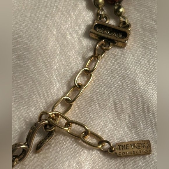 Vintage Multi Strand Dark Bronze Coloured Set Necklace and Bracelet - Picture 8 of 10